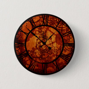 steampunk clock Button