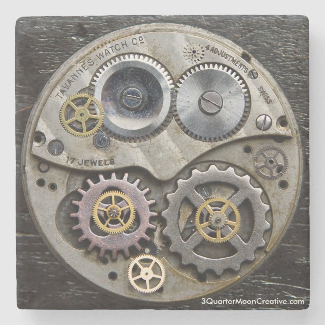 Steampunk Clock Gear Coaster (Front)