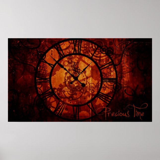 Steampunk clock Poster (Front)