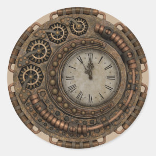 steampunk clock stickers