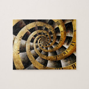 Steampunk - Clock - The flow of time Jigsaw Puzzle