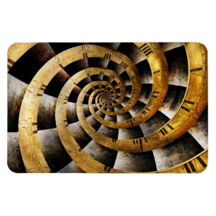 Steampunk - Clock - The flow of time Magnet