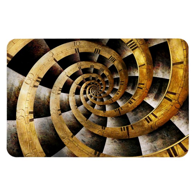 Steampunk - Clock - The flow of time Magnet (Horizontal)