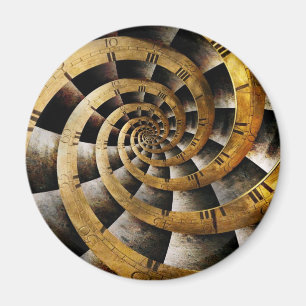 Steampunk - Clock - The flow of time Magnet
