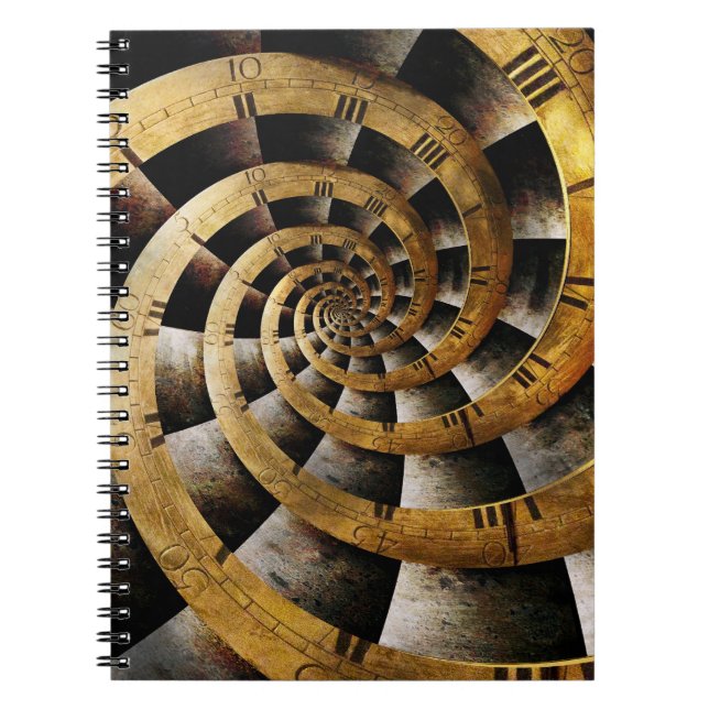 Steampunk - Clock - The flow of time Notebook (Front)