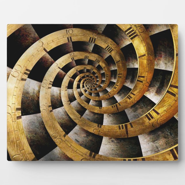 Steampunk - Clock - The flow of time Plaque (Front)