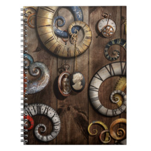Steampunk - Clock - Time machine Notebook