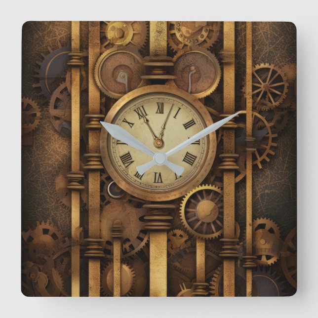 Steampunk Clock Wall Clock (Front)