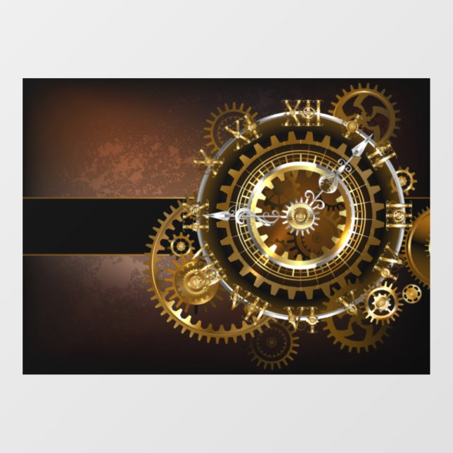 Steampunk clock with antique gears (Sheet)