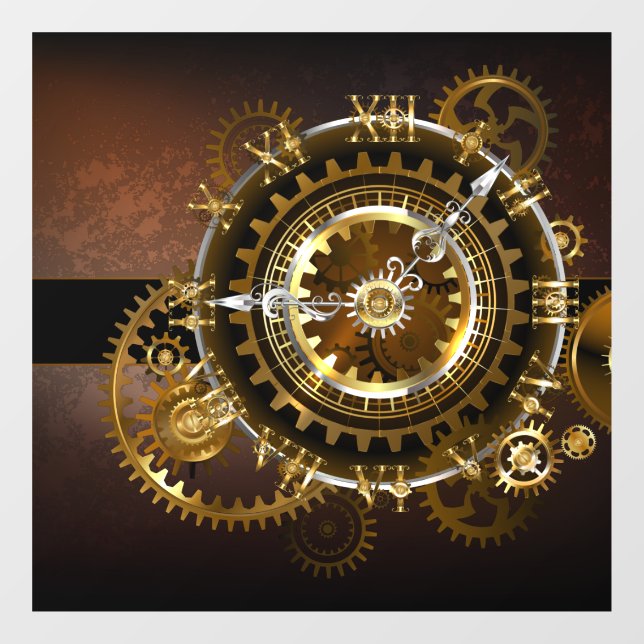 Steampunk clock with antique gears (Sheet)