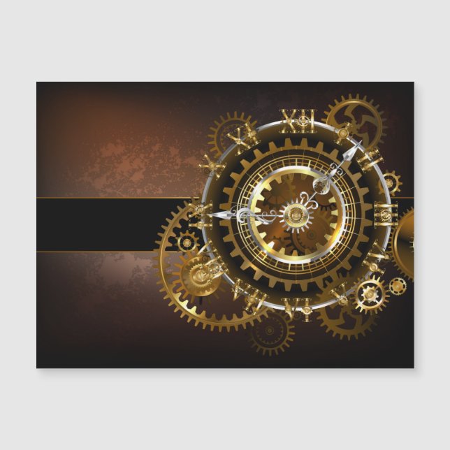 Steampunk clock with antique gears (Front)