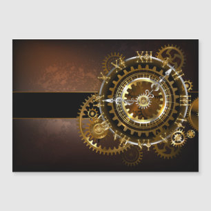 Steampunk clock with antique gears