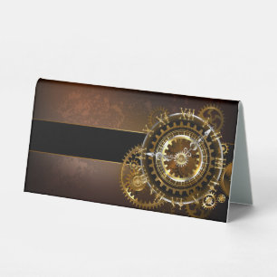 Steampunk clock with antique gears