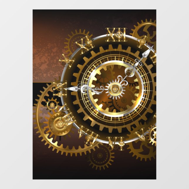 Steampunk clock with antique gears (Sheet)