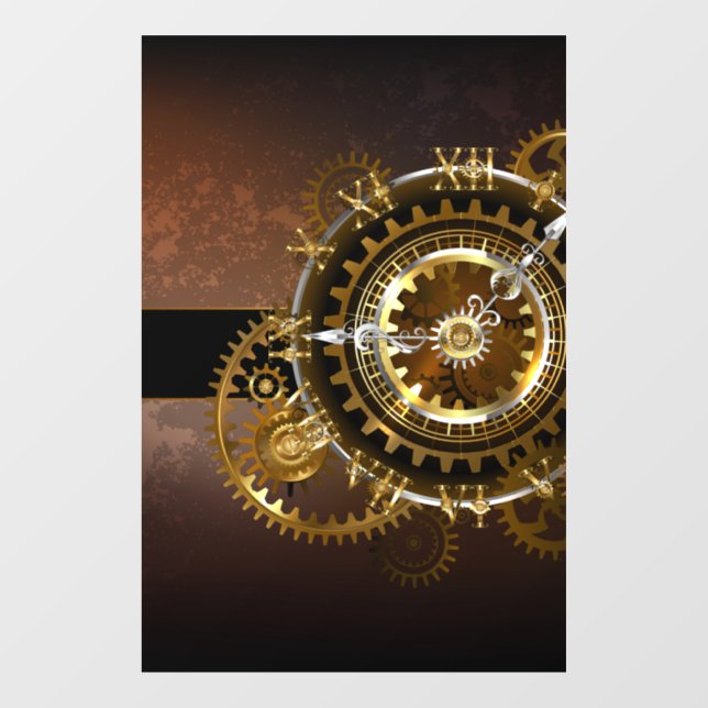 Steampunk clock with antique gears (Sheet)