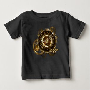 Steampunk clock with antique gears baby T-Shirt