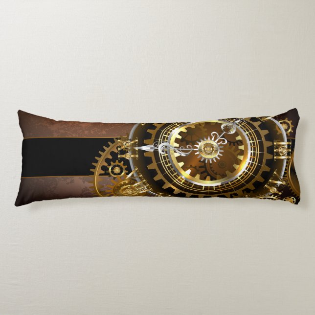 Steampunk clock with antique gears body cushion (Front)