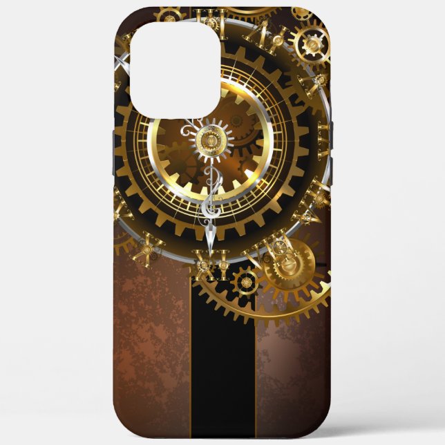 Steampunk clock with antique gears Case-Mate iPhone case (Back)