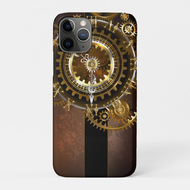 Steampunk clock with antique gears Case-Mate iPhone case (Back)