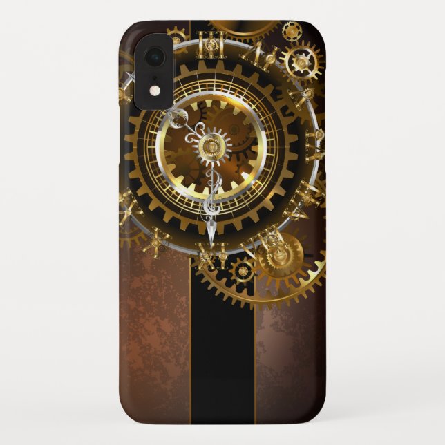Steampunk clock with antique gears Case-Mate iPhone case (Back)