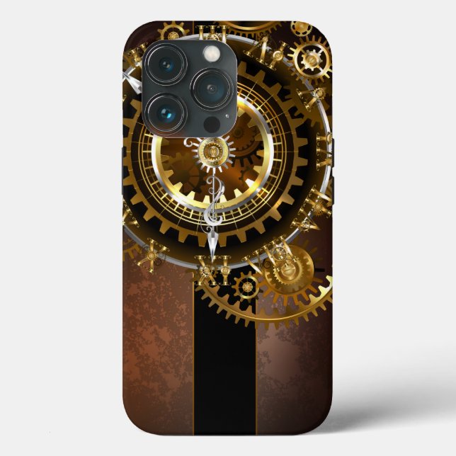 Steampunk clock with antique gears Case-Mate iPhone case (Back)