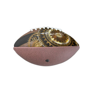 Steampunk clock with antique gears football