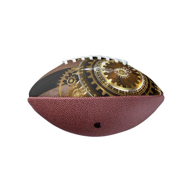 Steampunk clock with antique gears football (Rotated 270)