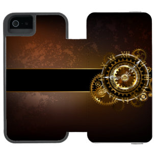 Steampunk clock with antique gears incipio watson™ iPhone 5 wallet case