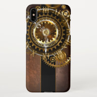 Steampunk clock with antique gears