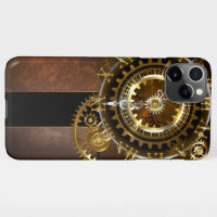 Steampunk clock with antique gears