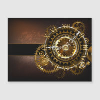 Steampunk clock with antique gears