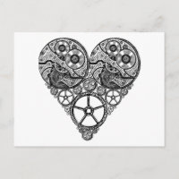 Steampunk  Clock Works and Gear Heart