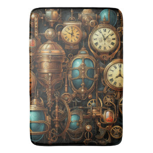 Steampunk Clocks Bath Mat