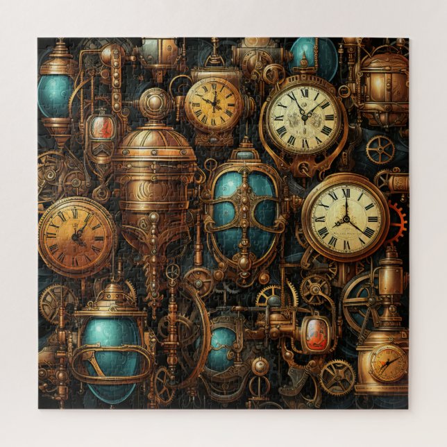 Steampunk Clocks Puzzle (Vertical)