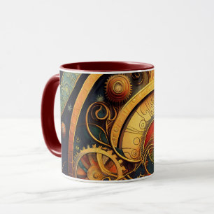 Steampunk Clockwork Abstract Design Mug