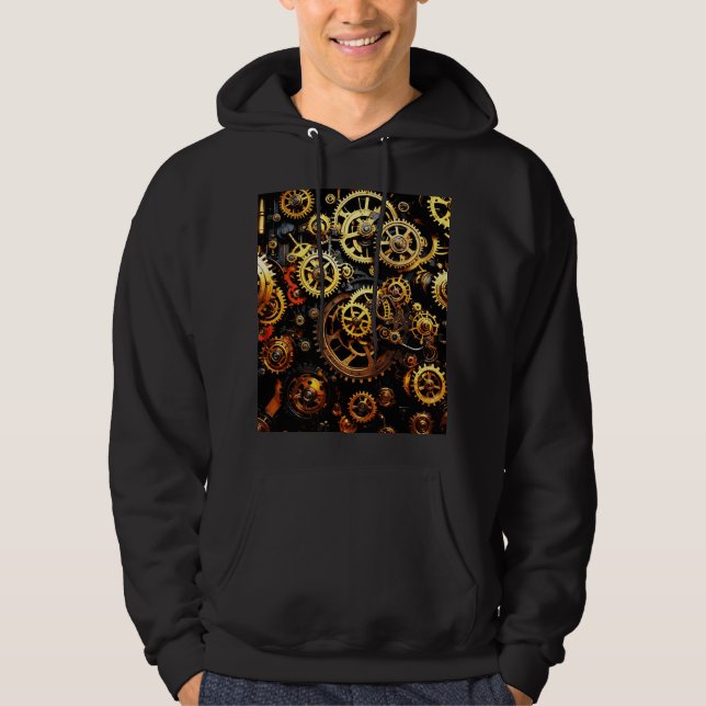 Steampunk Clockwork Gears 1004 Hoodie (Front)