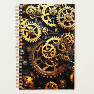 Steampunk Clockwork Gears 1004 Planner