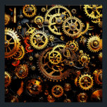 Steampunk Clockwork Gears 1004 Poster<br><div class="desc">Steampunk Clockwork Gears 1004</div>