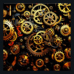 Steampunk Clockwork Gears 1004 Poster<br><div class="desc">Steampunk Clockwork Gears 1004</div>