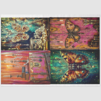 Steampunk Collage by Elsie Lane Tissue Paper