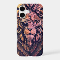 Steampunk Colour Gradient Rustic Lion