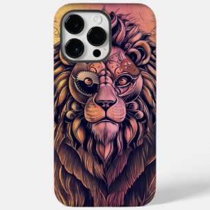 Steampunk Colour Gradient Rustic Lion Case-Mate iPhone 14 Pro Max Case