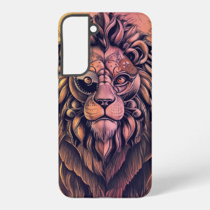 Steampunk Colour Gradient Rustic Lion Samsung Galaxy Case