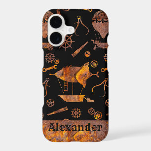 Steampunk Colourful Rusty Airships Custom Name