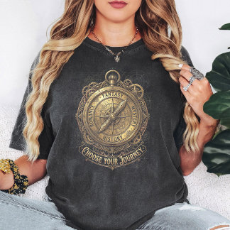 Steampunk Compass Choose Your Journey T-Shirt