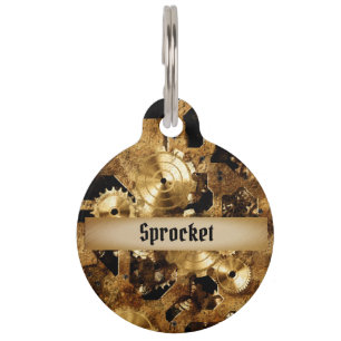 Steampunk Contact Info  Pet ID Tag