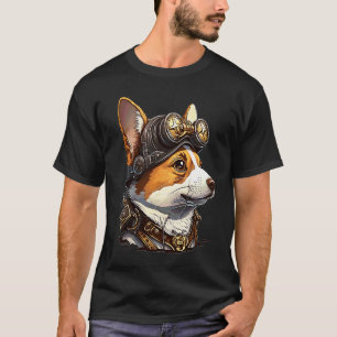 Steampunk Corgi Head For Women & Men 2 T-Shirt