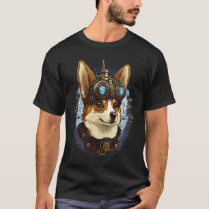 Steampunk Corgi Head  For Women & Men T-Shirt