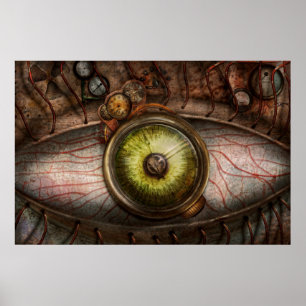 Steampunk - Creepy - Eye on technology Poster