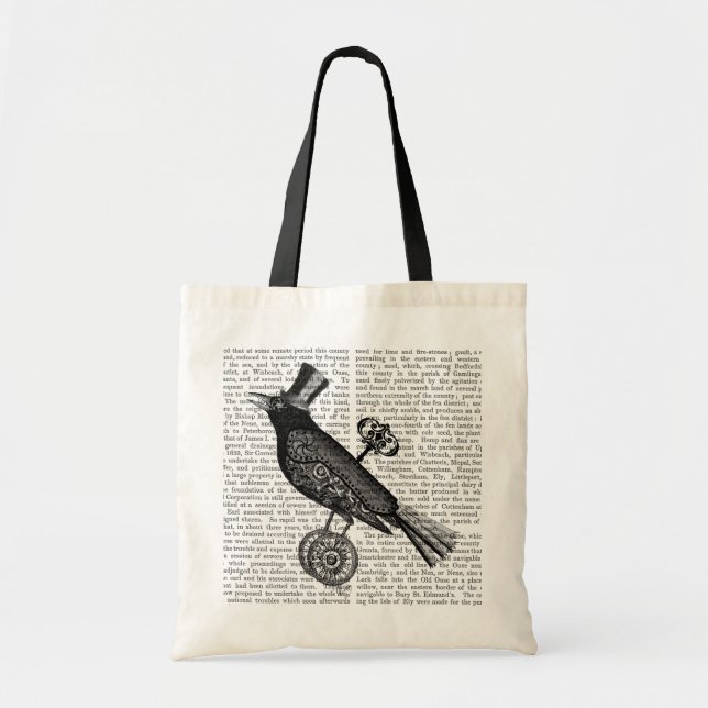 Steampunk Crow 2 Tote Bag (Front)